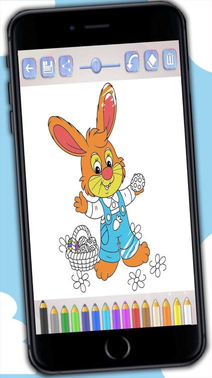 Color Easter eggs - Paint bunnies coloring game for kids screenshot-4