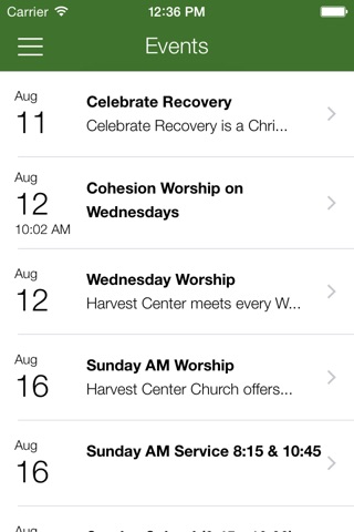 Harvest Center Church for iPhone screenshot 4