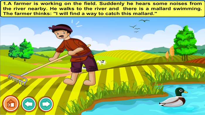 The daydreaming farmer story and games for kids