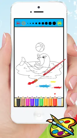 Game screenshot Mermaid & Sea Animal Coloring Book - Drawing for Kids Games hack