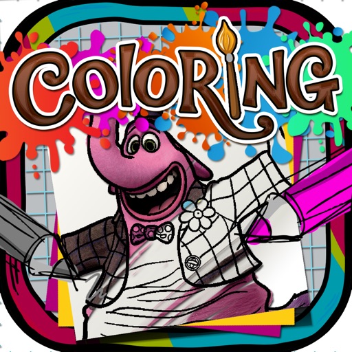 Coloring Book : Painting Pictures on Inside Out Cartoon for Pro