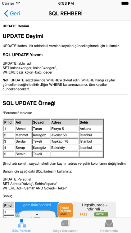 SQL Rehberi