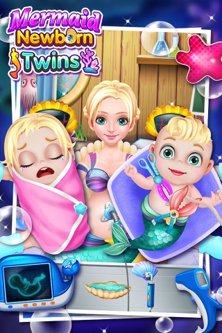 Mermaid Newborn Twins Baby Care - Free Girls Games screenshot 2