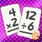 Icon Multiplication and Division Math Flashcard Match Games for Kids in 2nd and 3rd Grade