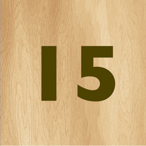 Fifteen - Popular wooden 15-puzzle quiz, Game of Fifteen, 15 Icon