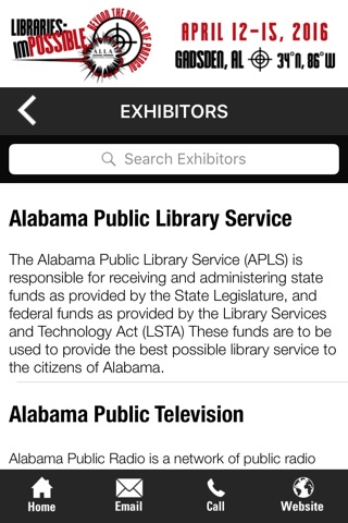 Alabama Library Association Convention screenshot 2