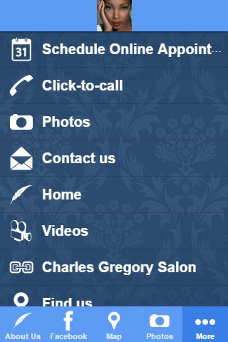 Charles Gregory Salon screenshot 2