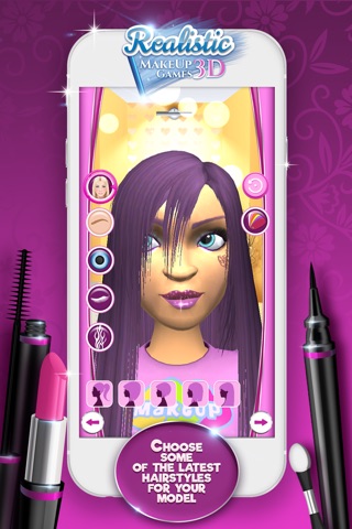 Realistic MakeUp Games 3D: Star Girl Hair Salon and Makeover Studio screenshot 2
