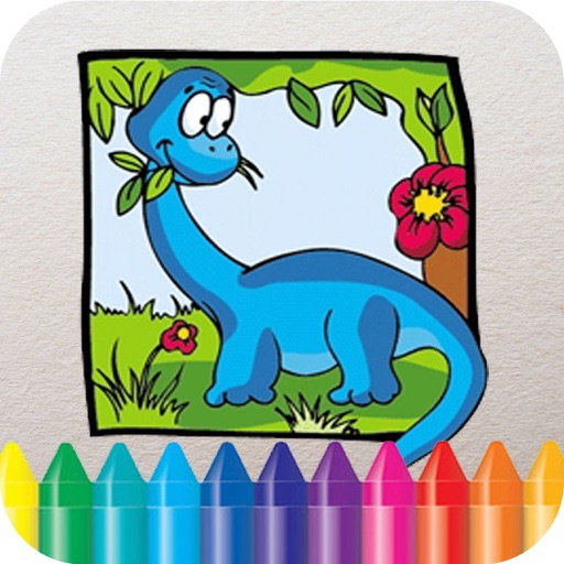 Dino Coloring Book - Dinosaur Drawing for Kids Free Games Icon
