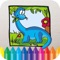 A Dino coloring book for kids, the world of cute dinosaurs