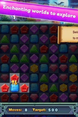 Zombie Attack Jewels Magic - Puzzle Gems screenshot 3