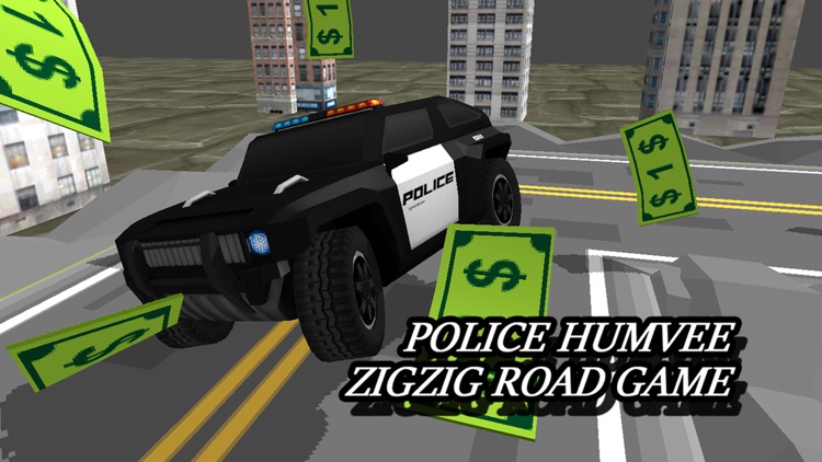 3D Zig-Zag Mad Cop Car -  Police Airborne Need For Moto Speed Endless Game