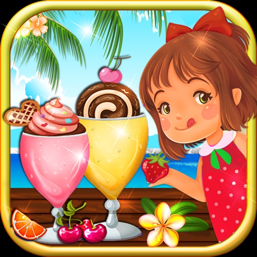 Chocolate ice cream dessert marker: Frozen strawberry yogurt milkit & party food iOS App