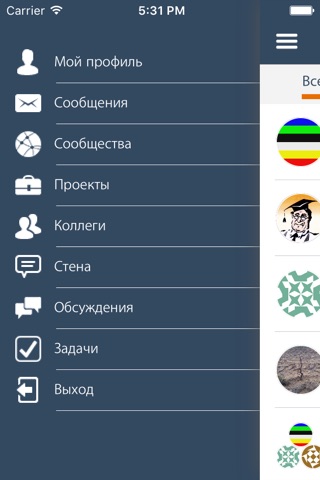 Socio-project network screenshot 2