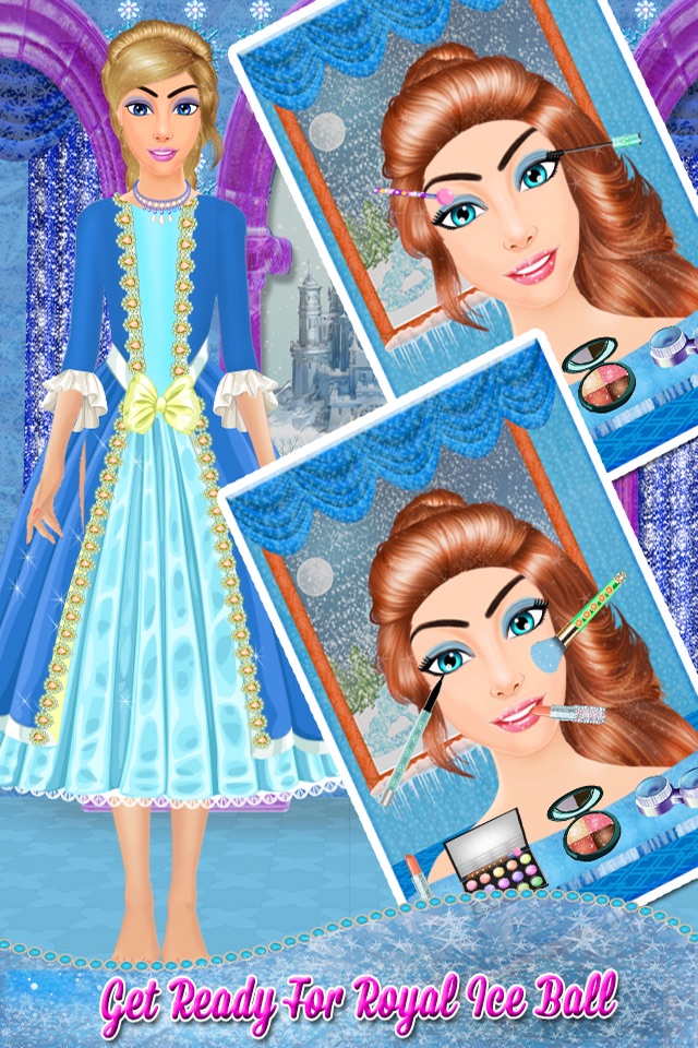 Ice Princess Makeover Salon: Ice Frozen Princess Spa, Makeup & Dress Up Makeover - Girls games for girls screenshot 2