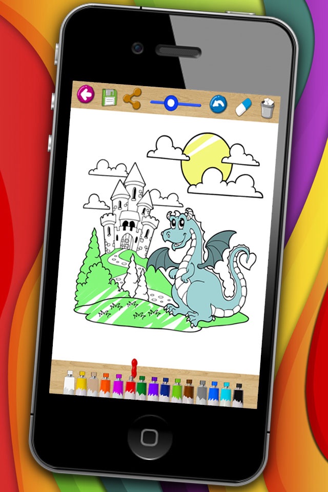 Dragons coloring book & paint fantastic animals screenshot 3
