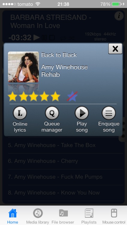 Wmote -remote controller for WinAmp screenshot-3