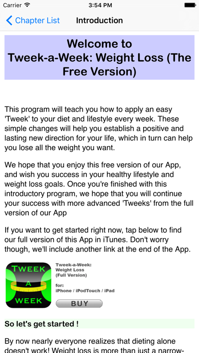 Screenshot #1 pour Tweek-a-Week: Weight Loss (Free)