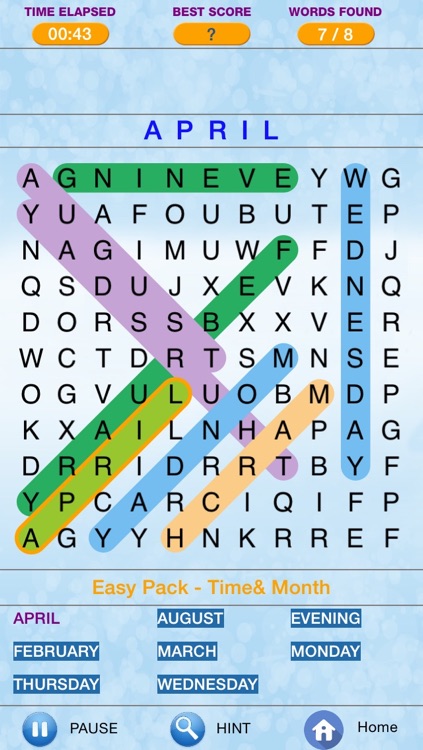 Word Search - Find Crossword Challenged Puzzles