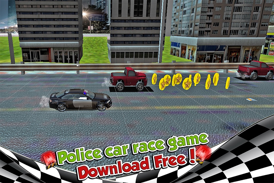 ` 3D Police Pursuit Racing car highway screenshot 2