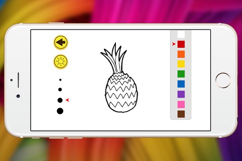 fruit coloring book pineapple show for kid screenshot 3