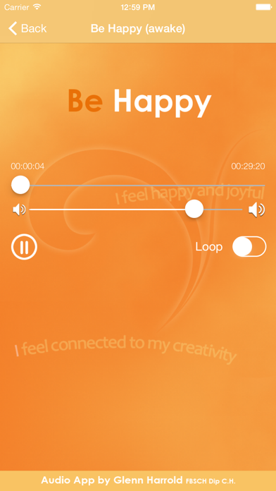 How to cancel & delete Be Happy - Hypnosis Audio by Glenn Harrold from iphone & ipad 3