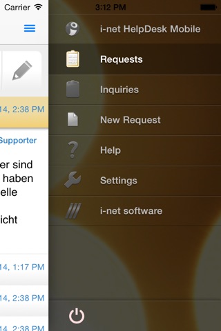 i-net HelpDesk - mobiler Zugriff auf Ihr Ticketsystem screenshot 2
