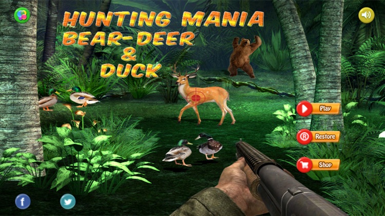 Deer,Bear and Duck Hunting Mania : The Hunter Games