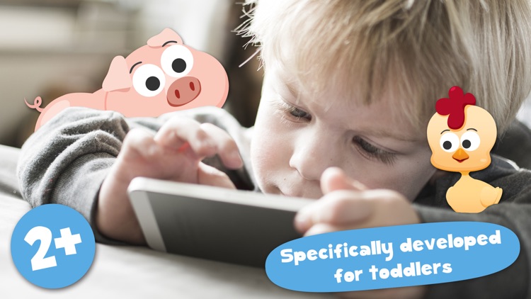 Play with Cartoon Farm Animals - The 1st Sound Game for a toddler and a whippersnapper free screenshot-3