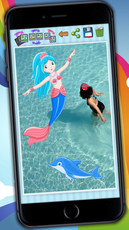 Mermaid stickers and adhesives for photos