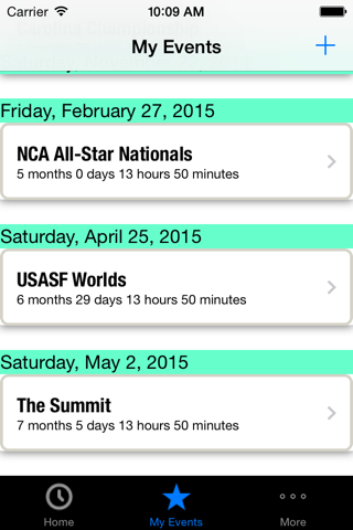 2015-16 All Star Cheerleading and Dance Competition Schedule & Countdown screenshot 2