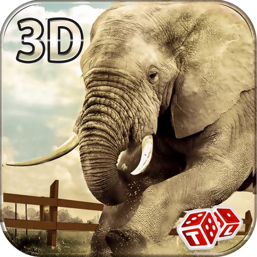 Wild Elephant Simulator 3D - Real Rampage of Angry Animal to Run & Destroy Everything Icon