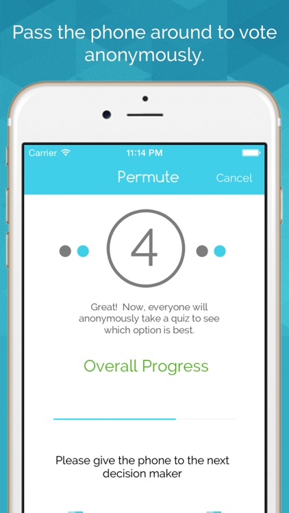 Permute - Social decision making by comparison and anonymous poll