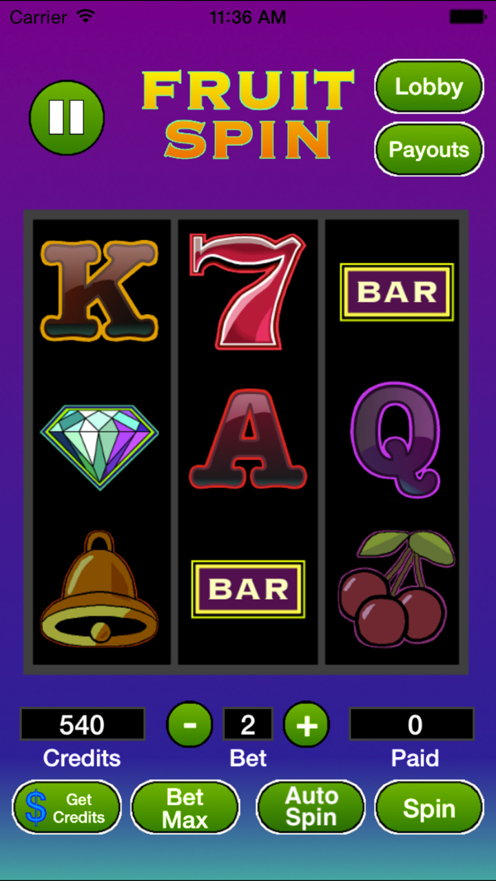 Awesome Fruit Spin 一款经典的3排的老虎机游戏。 screenshot 4