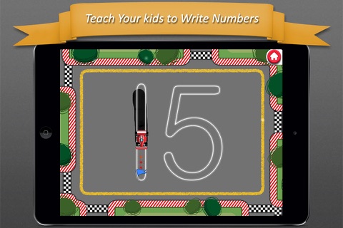 Race & Trace : Intro to Tracing & Writing Number Doodle and Math Symbols for kids FREE screenshot 3