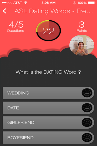 ASLAmericanSignLanguageQuizDating screenshot 2