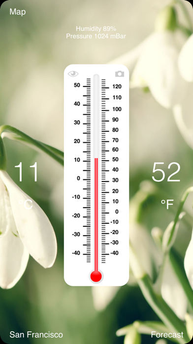 Thermometer Deluxe - Weather on The Map With Charts and Forecastのおすすめ画像1