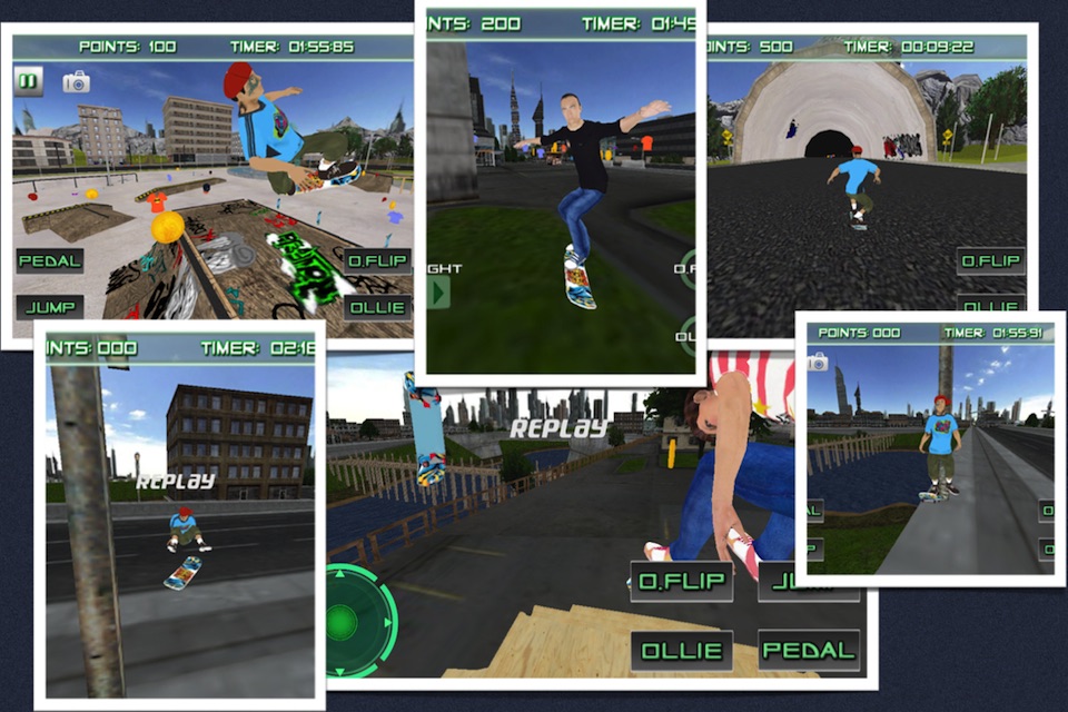 Skateboarding 3D Free Top Skater Action Board Game screenshot 3