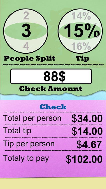 Tip and bill calculator