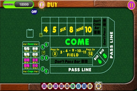 "A+" Lucky Craps - Best Las Vegas Style Casino Dice Shooter Roll Master Betting Game Pro screenshot 2