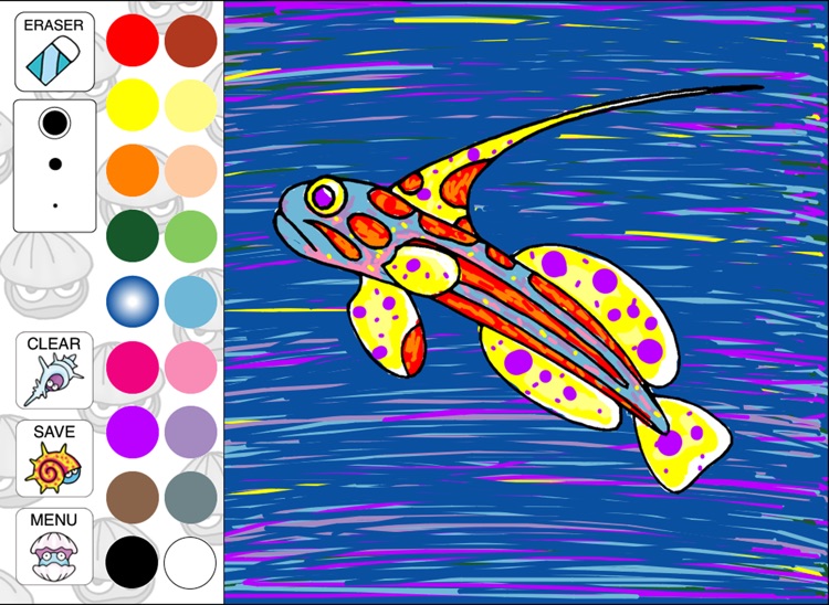 Beautiful Tropical Fishes Coloring for Kids Lite screenshot-3