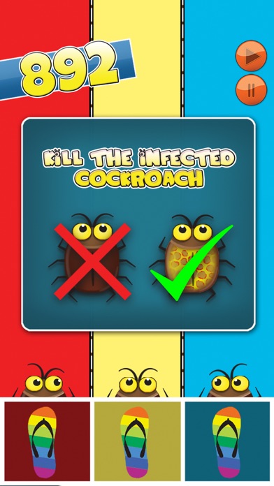 Cockroach Vs Slippers - Little insects attack and crazy smasher & hunter game 1.0 IOS -