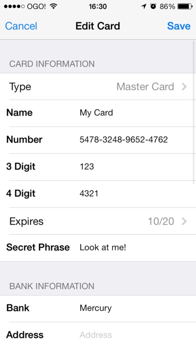 Credit Cards And Cheques Keeper With Backup iPhone Credit Cards And Cheques Keeper With Backup iPhone
