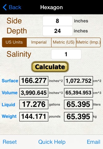 Aquarium Size,Area Calculator screenshot 2