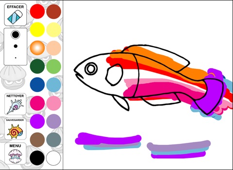 Beautiful Tropical Fishes Coloring for Kids Lite screenshot 2