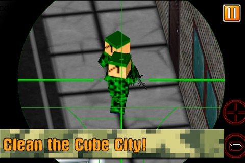 Cube War: City Sniper 3D Full screenshot 3