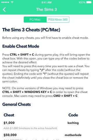 Cheats for The Sims + screenshot 3