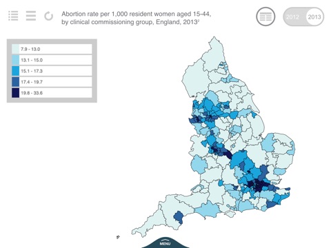 England Atlas of Contraception 2013/14 screenshot 2