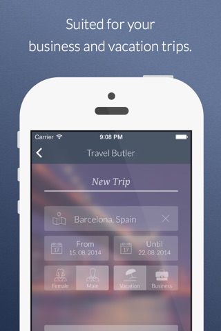 Travel Butler - Vacation Trip Planner with Weather Forecast & Packing List screenshot 4