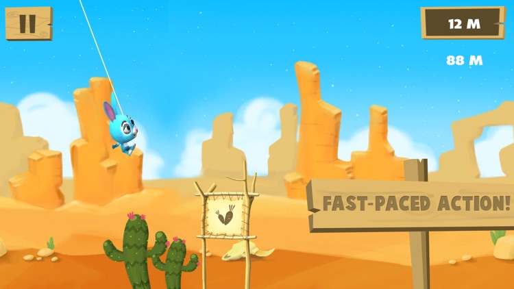 Swinging Bunny: Fly With Rope And Help The Rabbit Hopper Cross The Desert screenshot-4